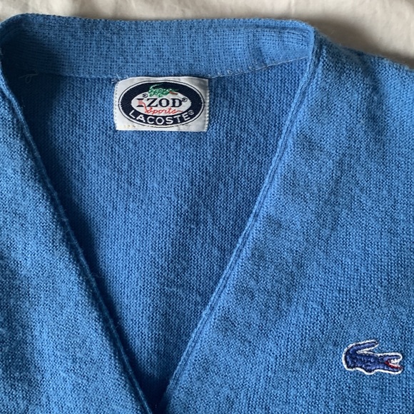 Vintage Lacoste wool cardigan, fits S/M - Picture 2 of 2